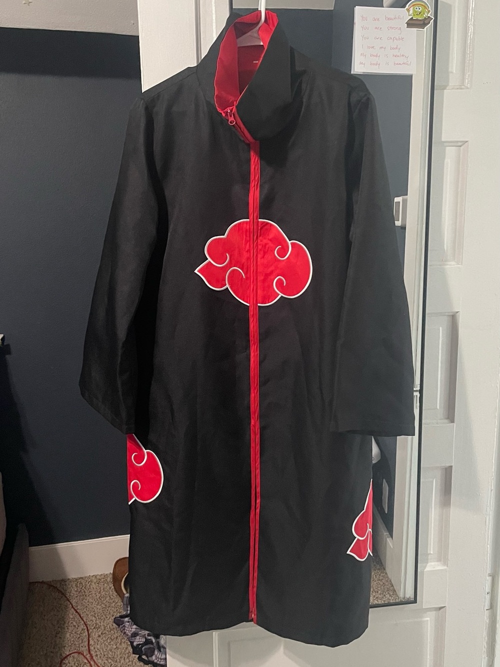 Black and Red Akatsuki Cloak Cosplay Coat